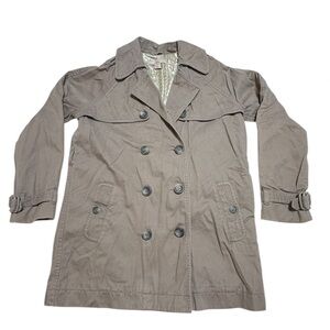 Stella McCartney for GapKids Double Breasted Trench Coat Gold Lining Taupe L